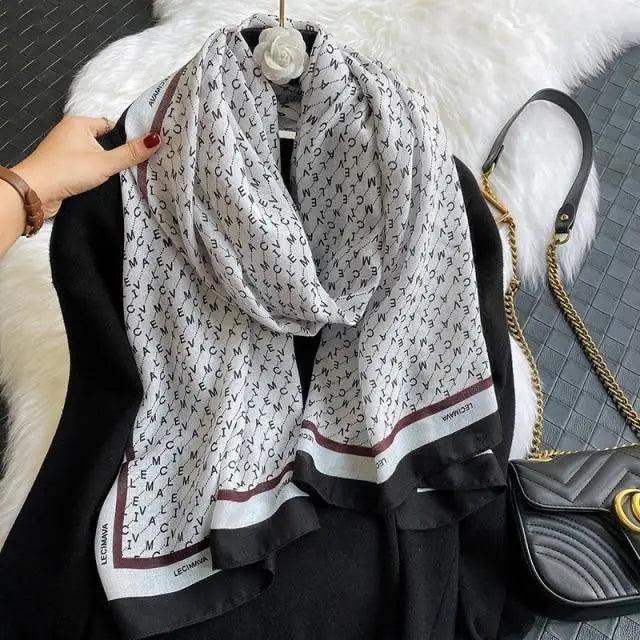 Women Scarf Leopard Print Cotton Large Size Scarfs For Winter Shawls Winter Warm Casual Wear For Women Lovely Floral Tassel Cotton ab Shawls Lady Silk Wraps Scarves