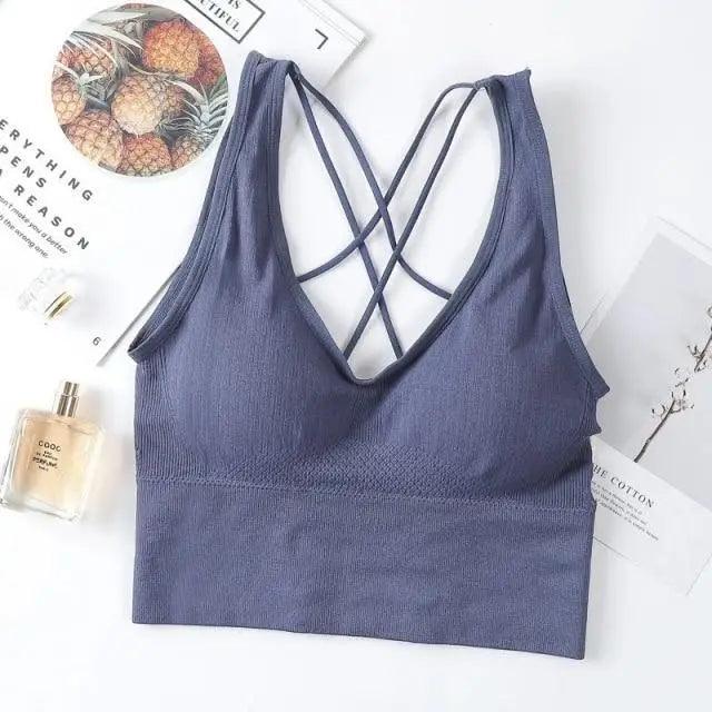 Women Sports Bra Sexy Brathable Sports Top Yoga Bra Push Up Top Female Gym Fitness Sports Underwear Female Seamless bra
