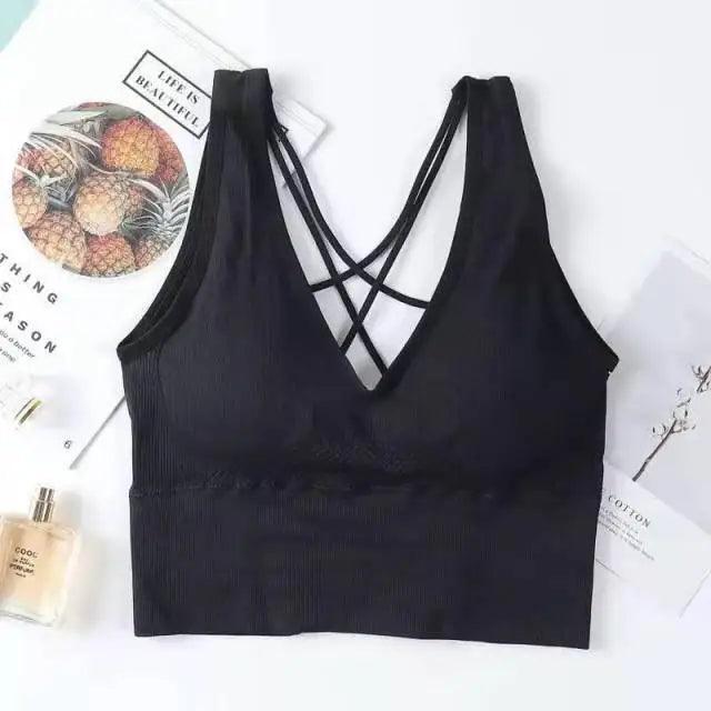 Women Sports Bra Sexy Brathable Sports Top Yoga Bra Push Up Top Female Gym Fitness Sports Underwear Female Seamless bra