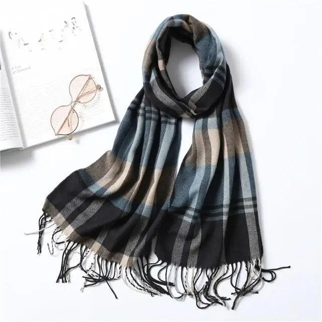 Women Winter Warm Scarf Shawl Fashion Plain  Soft Long Scarves For Women Casual Wear Travel Friendly Scarfs  Warm Winter Scarf Double Sided Thick Shawl Women Students Scarf