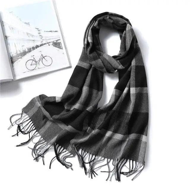 Women Winter Warm Scarf Shawl Fashion Plain  Soft Long Scarves For Women Casual Wear Travel Friendly Scarfs  Warm Winter Scarf Double Sided Thick Shawl Women Students Scarf