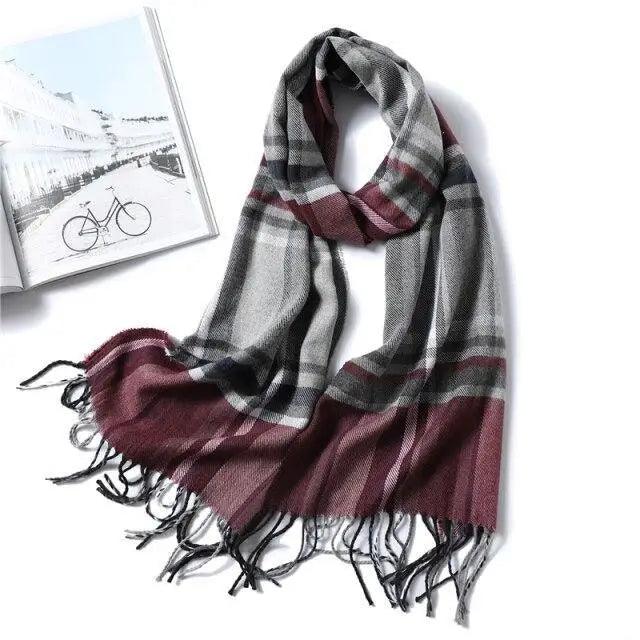 Women Winter Warm Scarf Shawl Fashion Plain  Soft Long Scarves For Women Casual Wear Travel Friendly Scarfs  Warm Winter Scarf Double Sided Thick Shawl Women Students Scarf