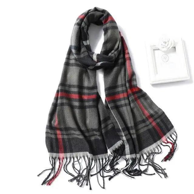 Women Winter Warm Scarf Shawl Fashion Plain  Soft Long Scarves For Women Casual Wear Travel Friendly Scarfs  Warm Winter Scarf Double Sided Thick Shawl Women Students Scarf