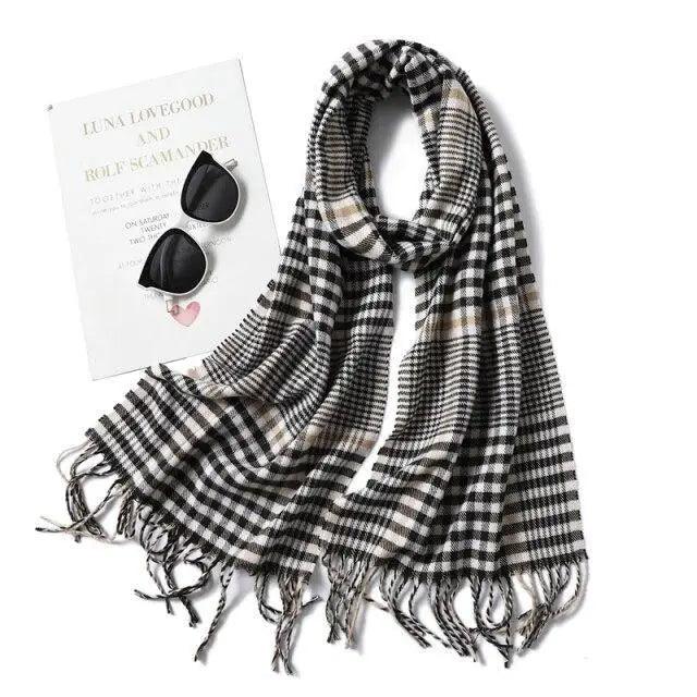 Women Winter Warm Scarf Shawl Fashion Plain  Soft Long Scarves For Women Casual Wear Travel Friendly Scarfs  Warm Winter Scarf Double Sided Thick Shawl Women Students Scarf