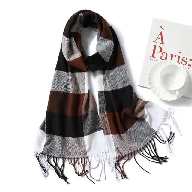 Women Winter Warm Scarf Shawl Fashion Plain  Soft Long Scarves For Women Casual Wear Travel Friendly Scarfs  Warm Winter Scarf Double Sided Thick Shawl Women Students Scarf