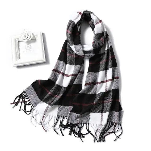 Women Winter Warm Scarf Shawl Fashion Plain  Soft Long Scarves For Women Casual Wear Travel Friendly Scarfs  Warm Winter Scarf Double Sided Thick Shawl Women Students Scarf