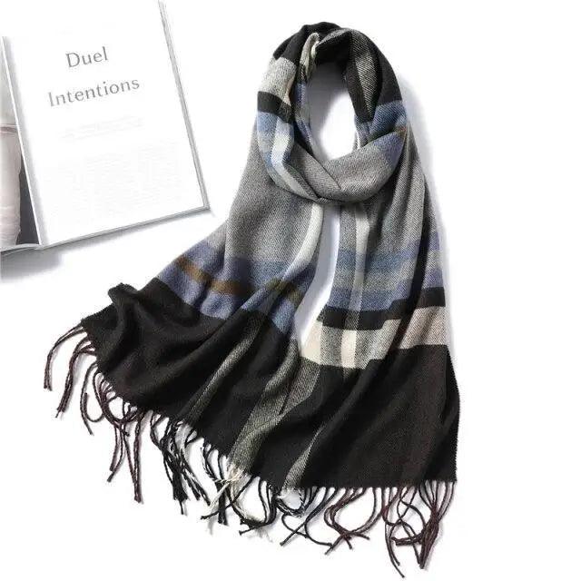 Women Winter Warm Scarf Shawl Fashion Plain  Soft Long Scarves For Women Casual Wear Travel Friendly Scarfs  Warm Winter Scarf Double Sided Thick Shawl Women Students Scarf