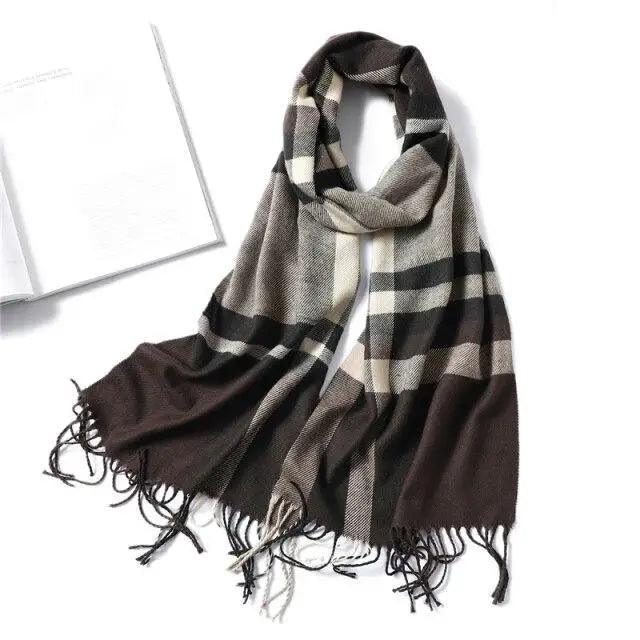 Women Winter Warm Scarf Shawl Fashion Plain  Soft Long Scarves For Women Casual Wear Travel Friendly Scarfs  Warm Winter Scarf Double Sided Thick Shawl Women Students Scarf