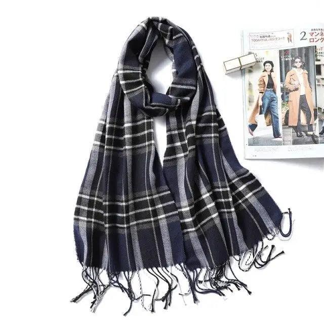 Women Winter Warm Scarf Shawl Fashion Plain  Soft Long Scarves For Women Casual Wear Travel Friendly Scarfs  Warm Winter Scarf Double Sided Thick Shawl Women Students Scarf
