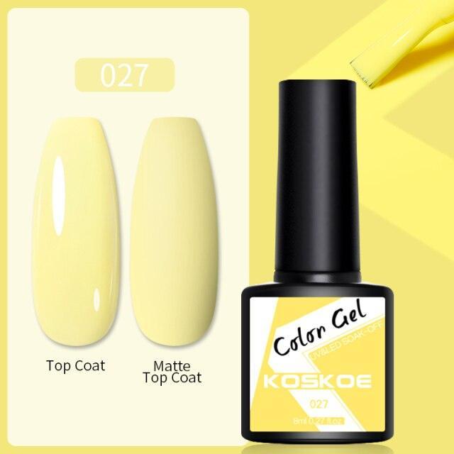 Womens Glossy Colorful 8ml Nail Gel Polish Permanent UV LED Summer Winter High Quality Fashion Design