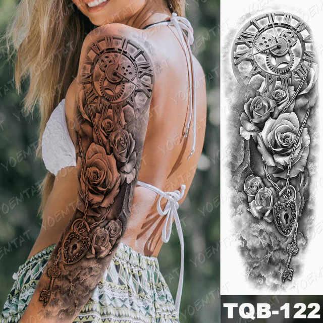 Womens Large Tattoo Eye Lion Waterproof Temporary Sticker Realistic Big Luxury Tattoo Modern Design