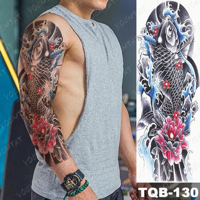 Womens Large Waterproof Temporary Sticker Tattoo Tiger Fox Luxury Design From Wonderland