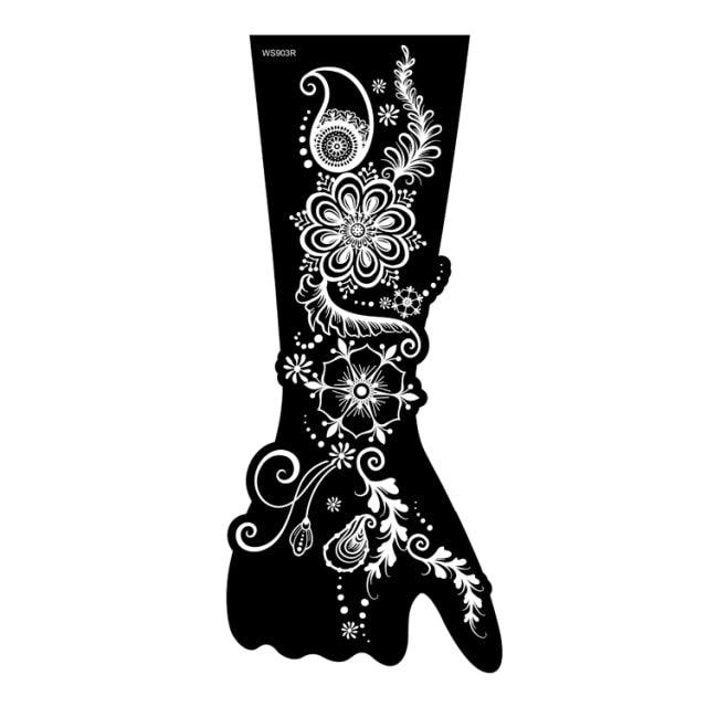 Womens Rose Tattoo Temporary Waterproof Body Tattoos Luxury Flower Design Modern Sticker