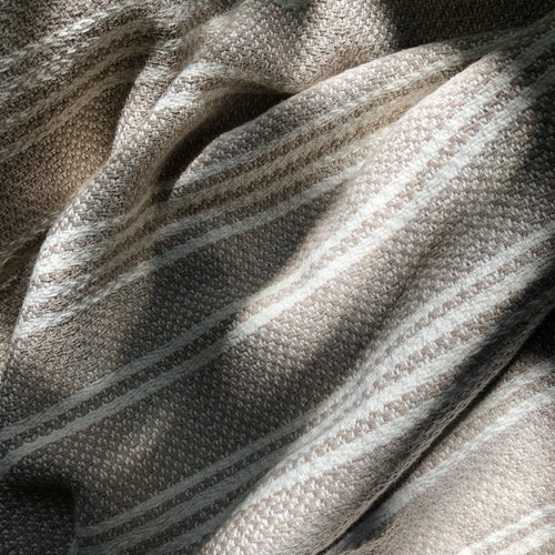 Jeté turc en coton tissé à rayures, léger, avec franges