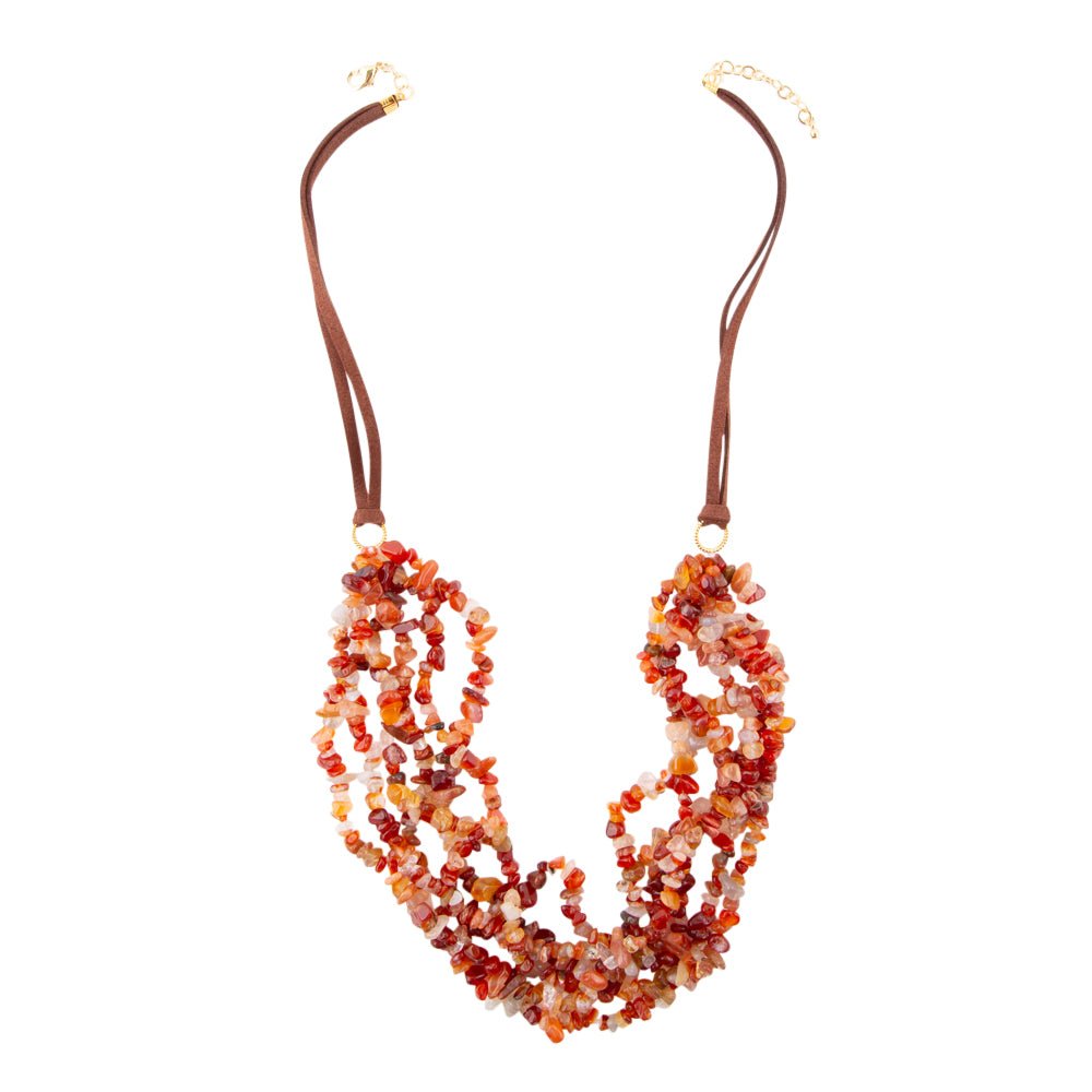 Collier à plusieurs rangs Xavier Carnelian