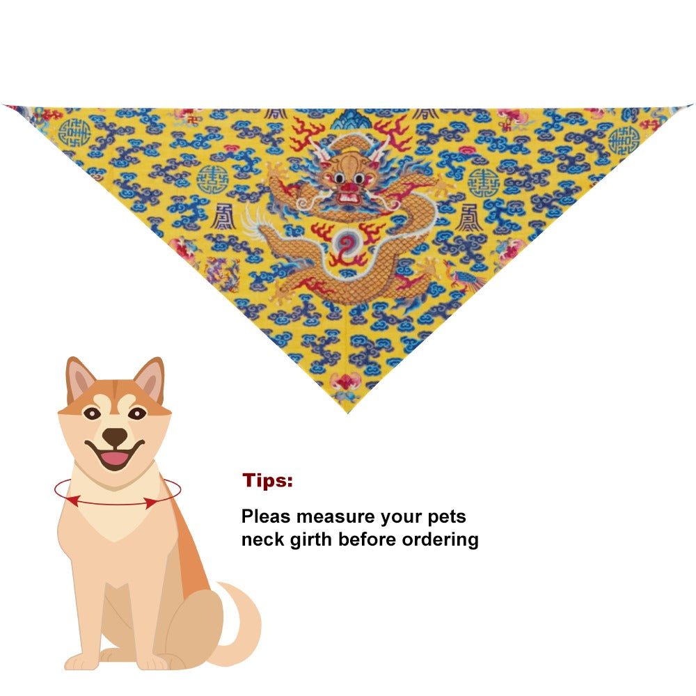 Yellow Qing Dynasty Dragon Pet Scarf