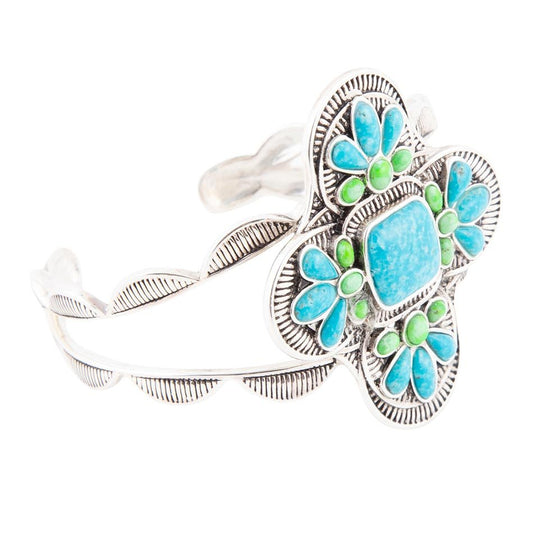 Bracelet jonc Zion en argent sterling turquoise